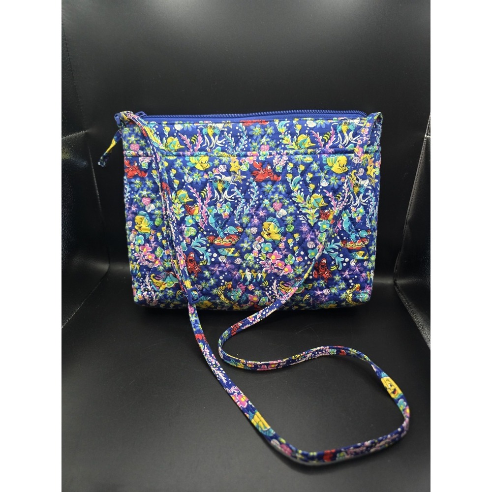Vera Bradley Disney Ariel Floral Deep Ultramarine Large Hipster Bag NWT